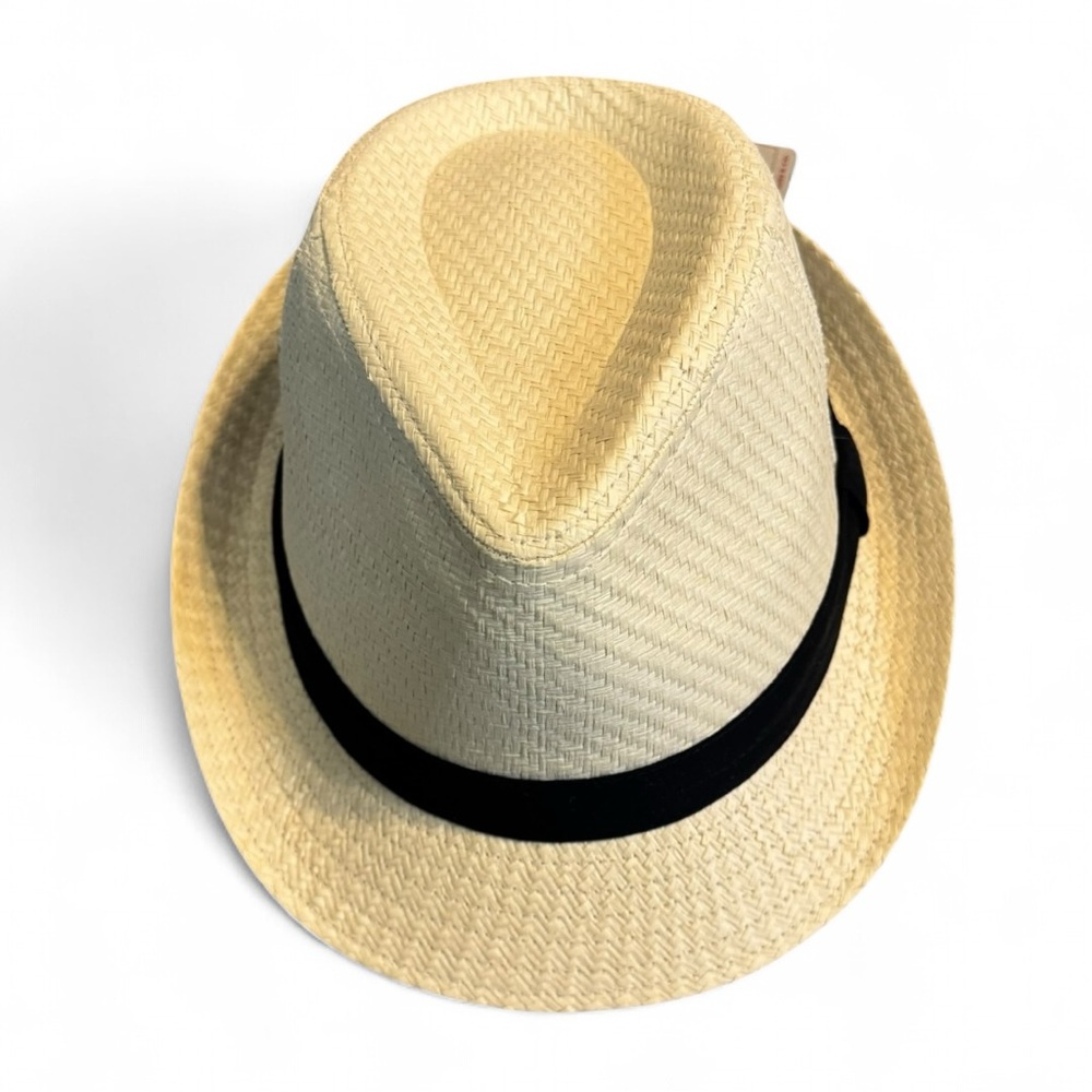 NEW Unisex Levi’s Cream Fedora Hat Black Band S/M Resort Holiday Festive Travel - Picture 4 of 9